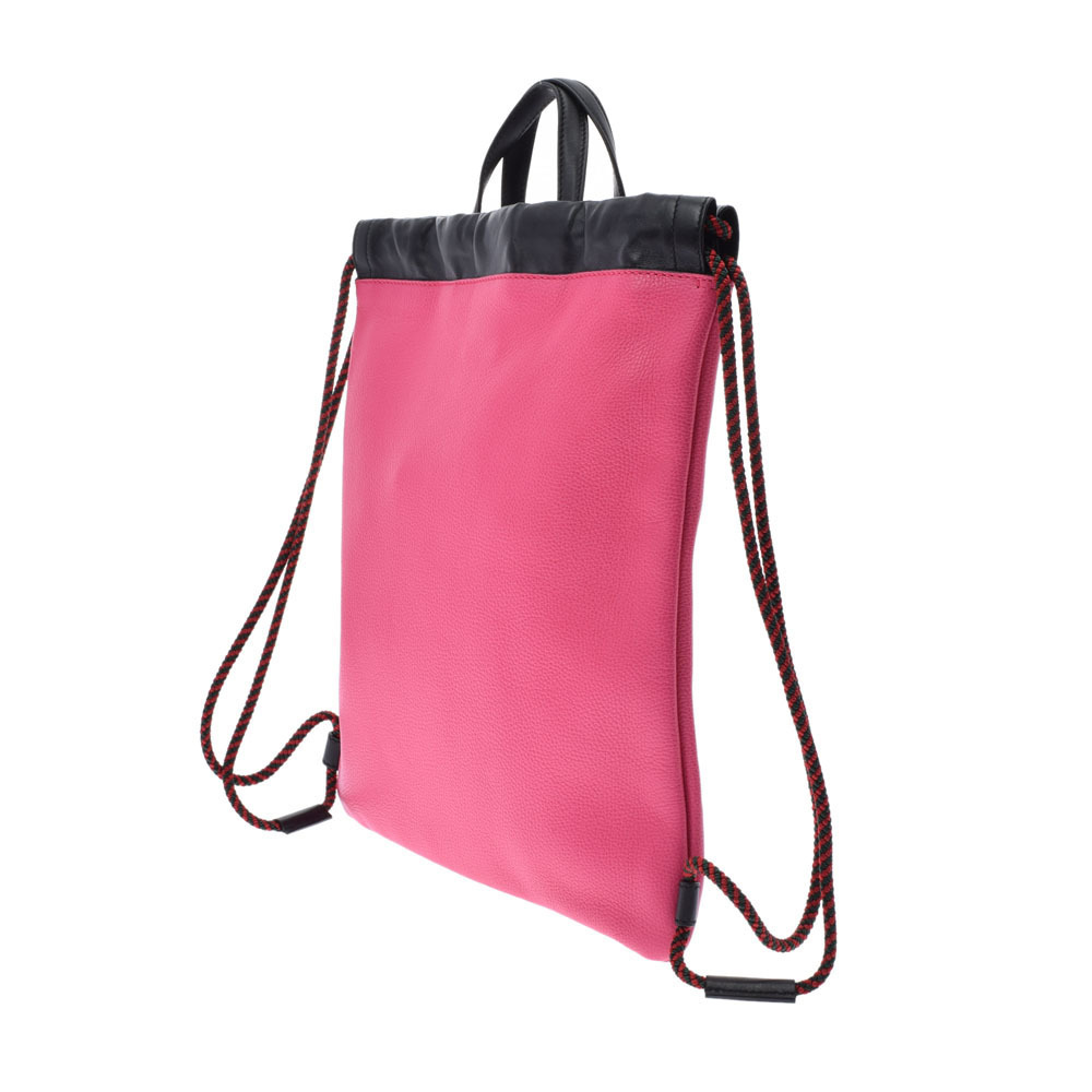 Gucci Drawstring Pink Backpack Leather Daypack